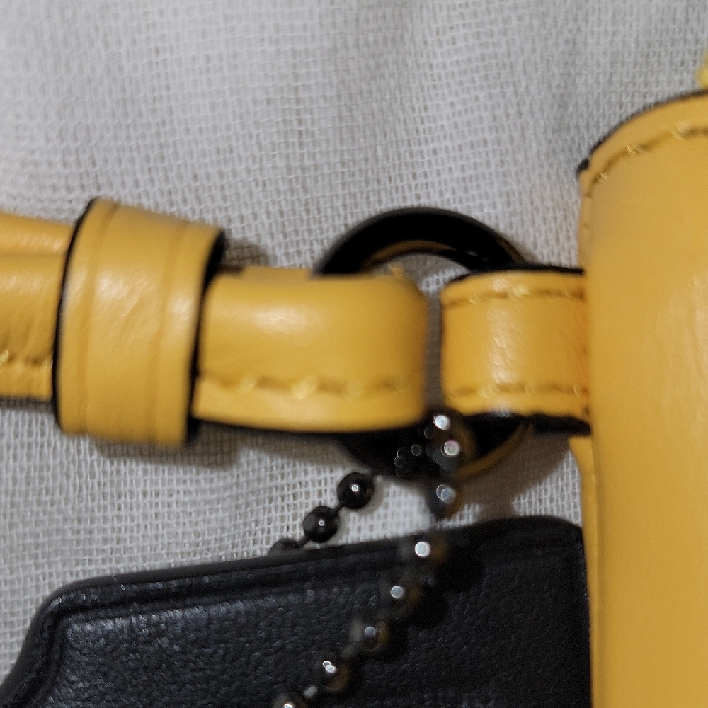 Coach X Disney Limited Edition Yellow Leather Mickey Mouse Wristlet - Picture 9 of 16